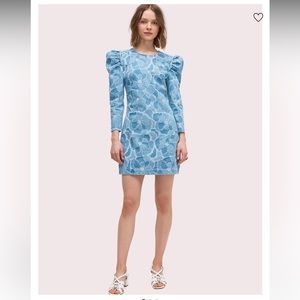 Kate Spade Denim Abstract Peony Dress Size 0